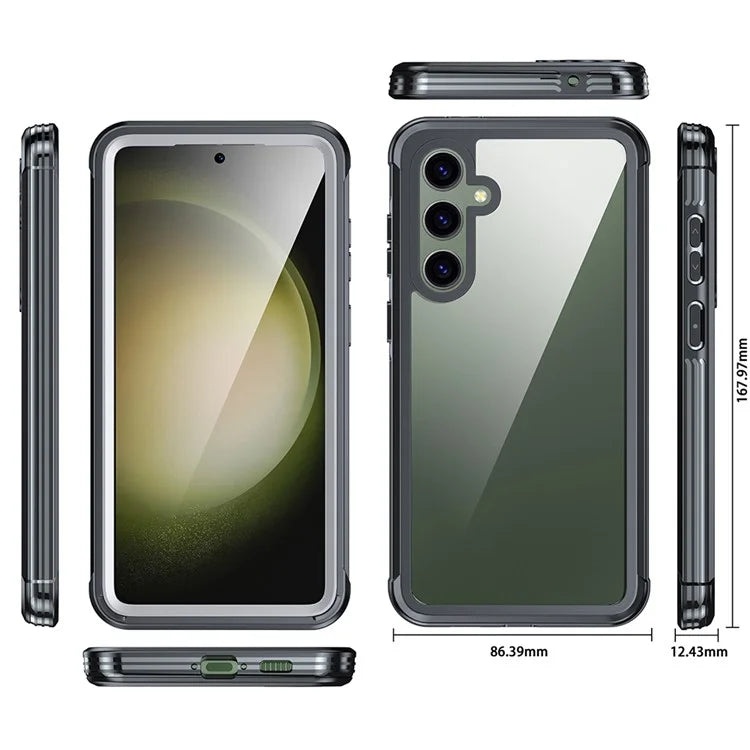 For Samsung Galaxy S23 FE Case PC + TPU Drop Protection Phone Cover with PET Screen Protector
