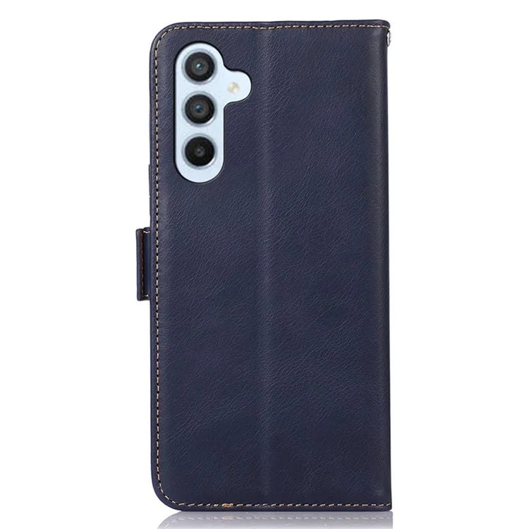 For Samsung Galaxy S24+ Case Genuine Cow Leather RFID Blocking Wallet Cover