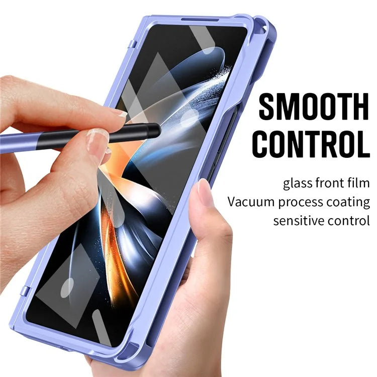 For Samsung Galaxy Z Fold3 5G Case Rubberized PC Phone Cover with Screen Protector / Stylus Pen