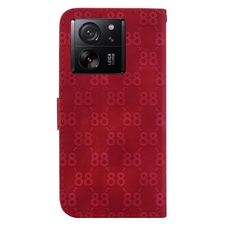 For Xiaomi 13T / 13T Pro / Redmi K60 Ultra Cover Imprinted Flip Stand Phone Leather Case