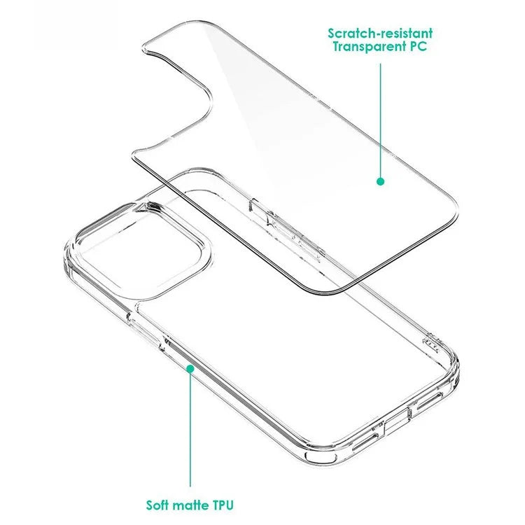 RAIGOR INVERSE Crystal Series For iPhone 15 Pro Case Anti-drop Clear TPU+PC Phone Cover