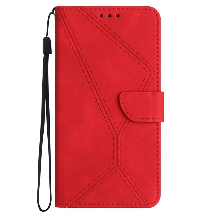 HT05 For Google Pixel 8a Case Imprinted Folio Flip PU Leather Phone Cover