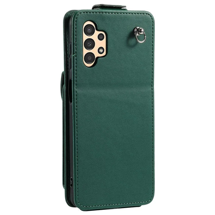 For Samsung Galaxy A13 4G / 5G Case Well-protected Leather+TPU Vertical Flip Stand Cover