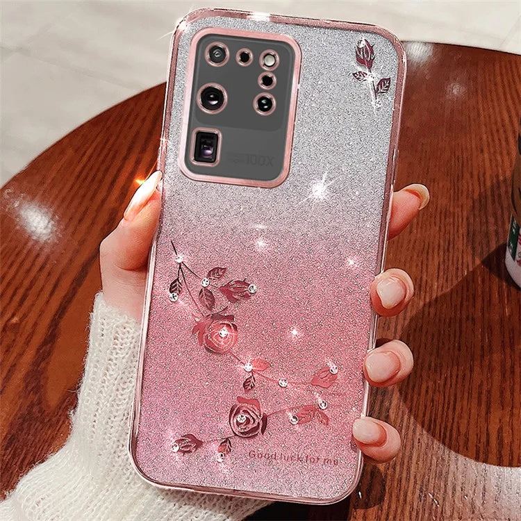 KADEM For Samsung Galaxy Galaxy S20 Ultra Case Glitter TPU Phone Cover with Strap