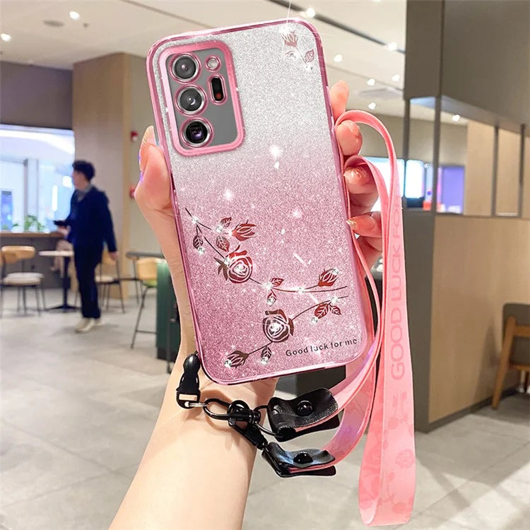 KADEM For Samsung Galaxy Note20 Ultra / Note20 Ultra 5G Case Stylish TPU Phone Cover with Strap