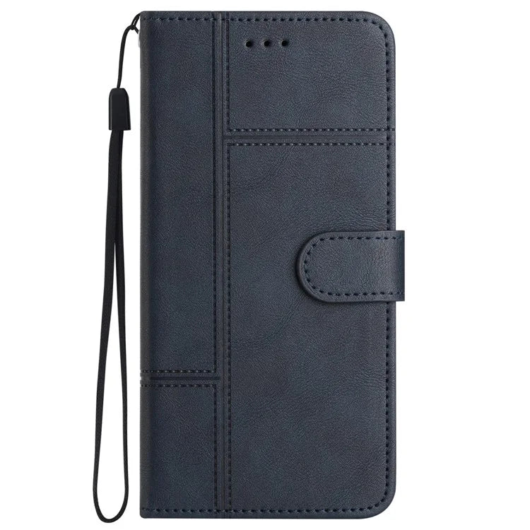 For Samsung Galaxy A05 4G Case Line Imprinted Leather Wallet Anti-drop Phone Cover
