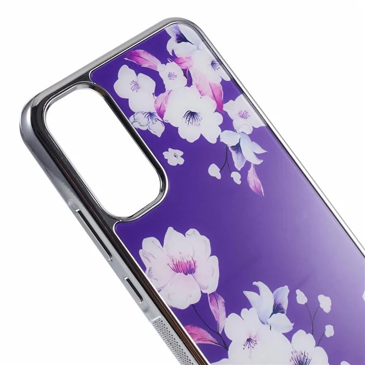 For Samsung Galaxy A34 5G Case Anti-Scratch PC+TPU Case Electroplating IMD Pattern Phone Cover