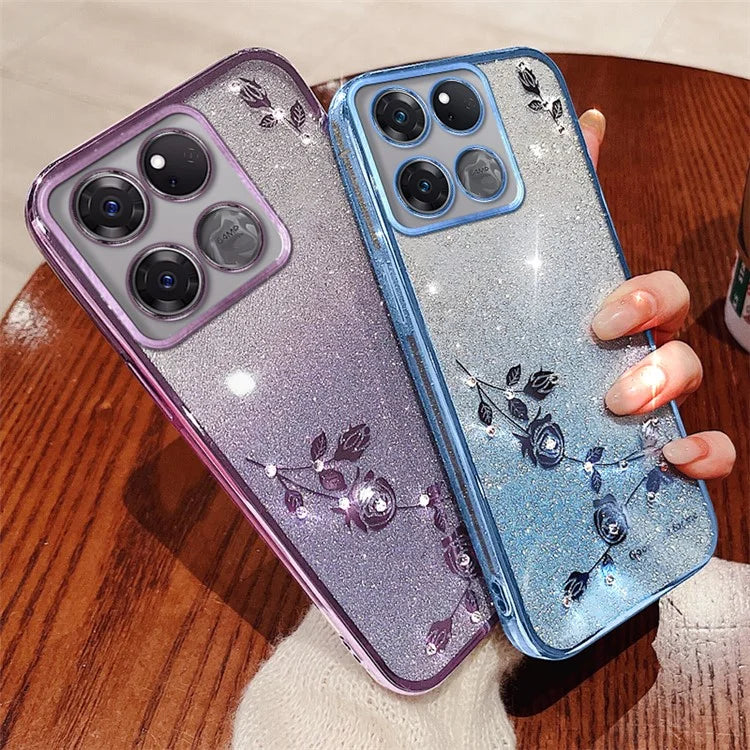 KADEM For OnePlus Ace Racing 5G Case Glitter Phone TPU Drop-proof Cover with Strap
