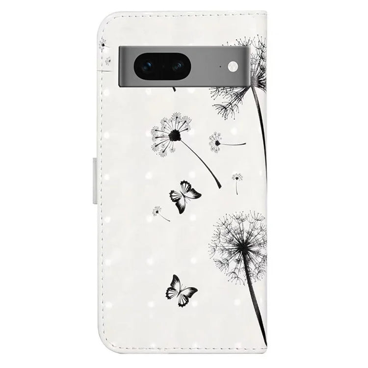 For Google Pixel 7 5G Case Flip Wallet 3D Pattern PU Leather Phone Cover