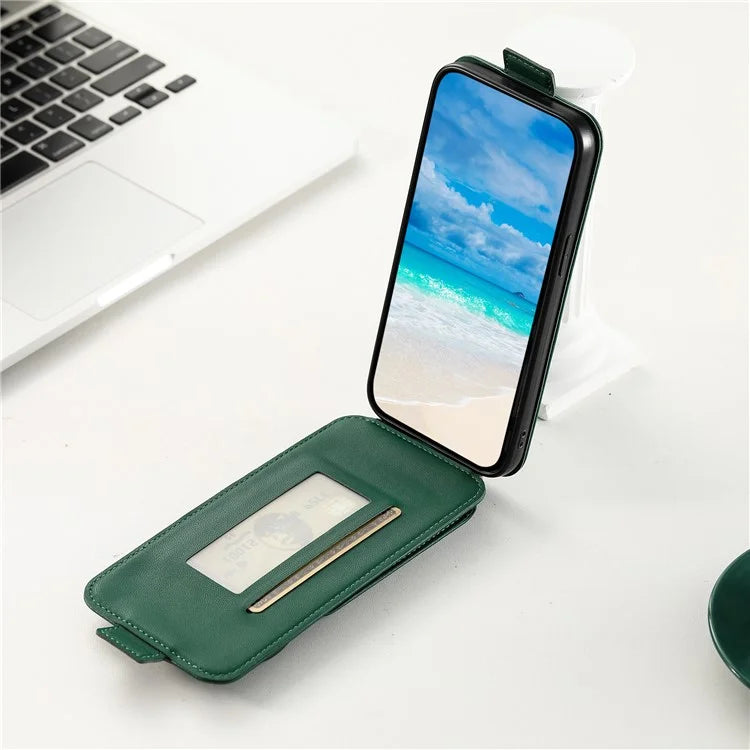 Card Bag Phone Case for Samsung Galaxy A05s 4G PU Leather + TPU Vertical Flip Phone Cover Wallet