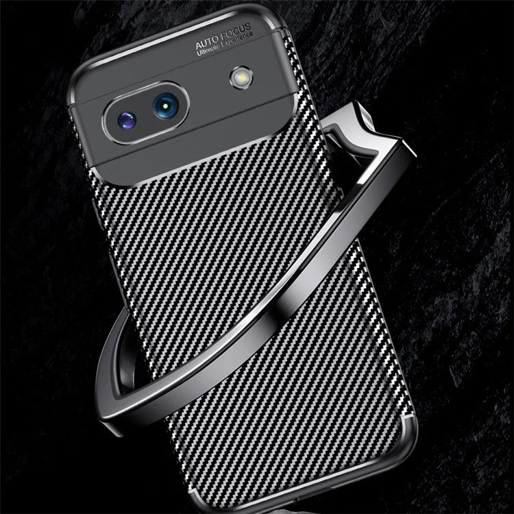 For Google Pixel 8a Case TPU Carbon Fiber Texture Shockproof Phone Cover