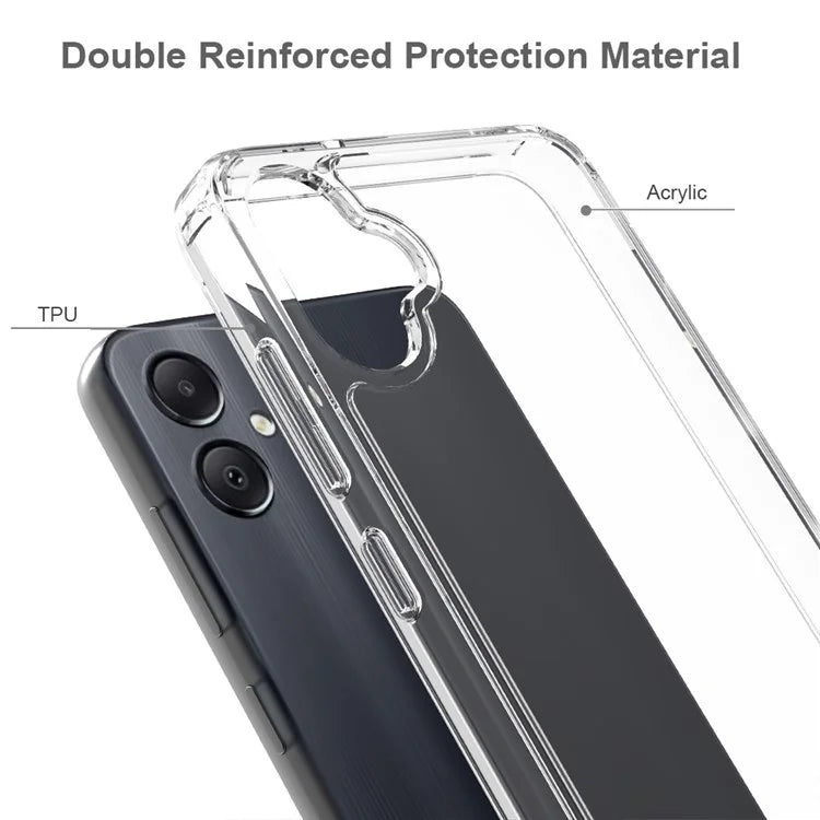 For Samsung Galaxy A05 4G Case Acrylic + TPU Shell Super Transparent Phone Cover