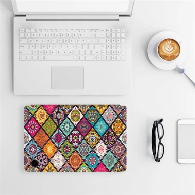 For Samsung Galaxy Tab A9 Smart Cover PU Leather Pattern Stand Tablet Case