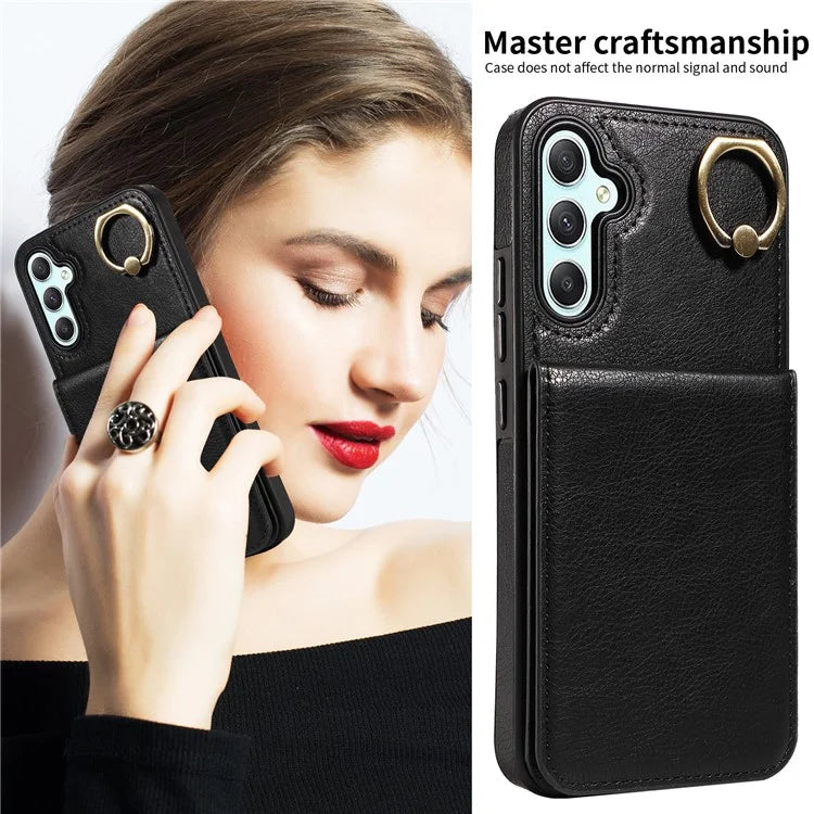 004 For Samsung Galaxy A34 5G Case Litchi Texture Shell PU Leather+TPU Phone Cover