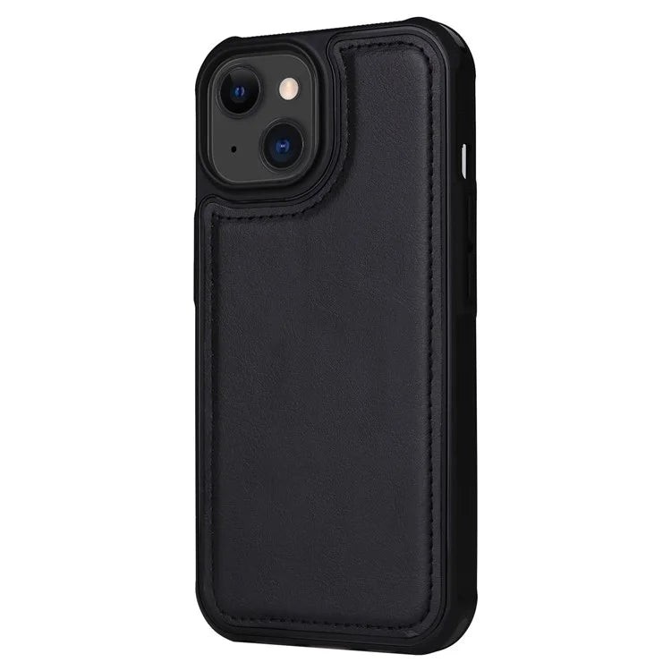 KT Multi-functional Series-4 Leather Phone Cover for iPhone 15 Case Wallet Stand Zipper Phone Shell