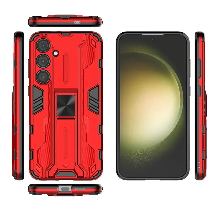For Samsung Galaxy S24+ Case Kickstand PC+TPU Cell Phone Cover