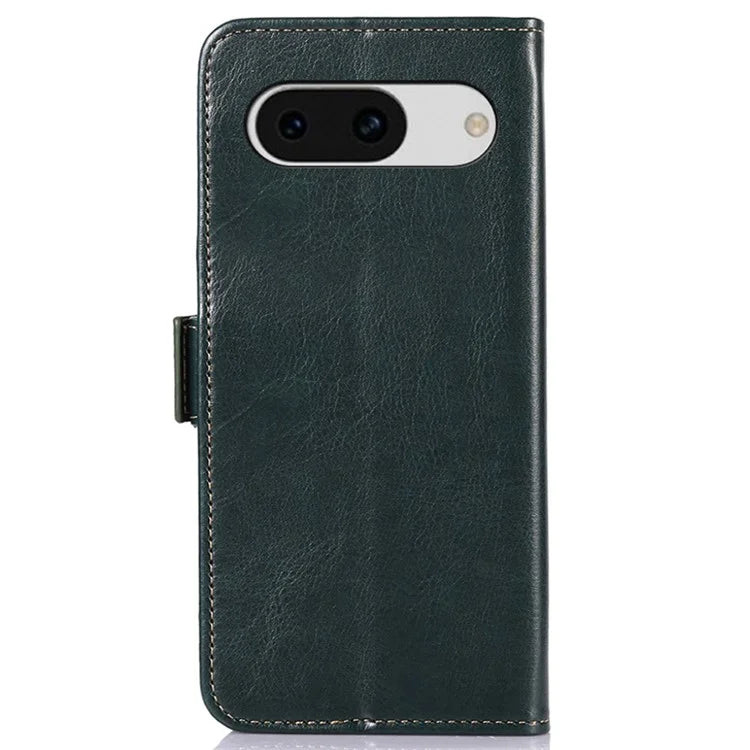 ABEEL For Google Pixel 8a Slim-Fit Case Wallet Magnetic Clasp Leather Cover