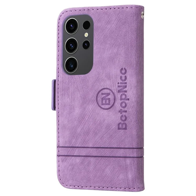 BETOPNICE 001 for Samsung Galaxy S24 Ultra Case PU Leather Stand Wallet Phone Cover