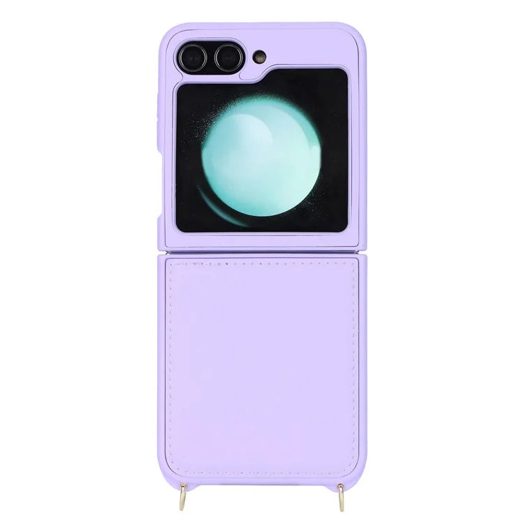 For Samsung Galaxy Z Flip5 5G Case R20 Texture Leather + PC Magnetic Phone Cover