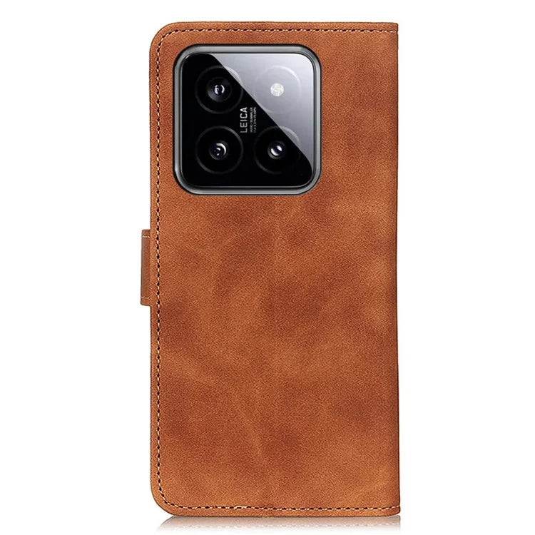 KHAZNEH For Xiaomi 14 Case Wallet Retro PU Leather Smartphone Cover