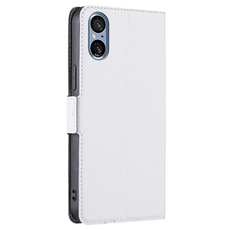 For Sony Xperia 5 V Case Anti-scratch PU Leather Supporting Stand Phone Cover