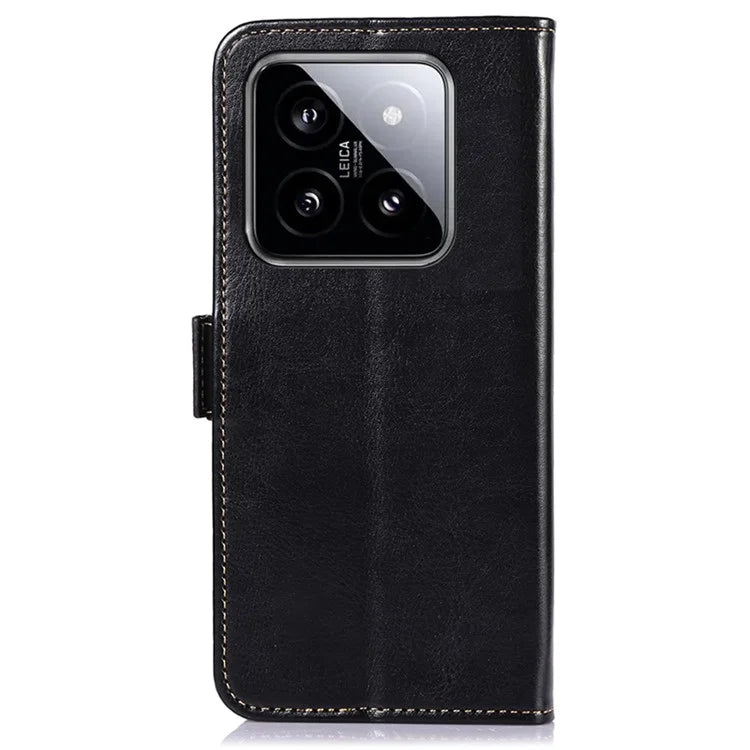 ABEEL For Xiaomi 14 Pro Case Crazy Horse Texture Wallet Leather Cover