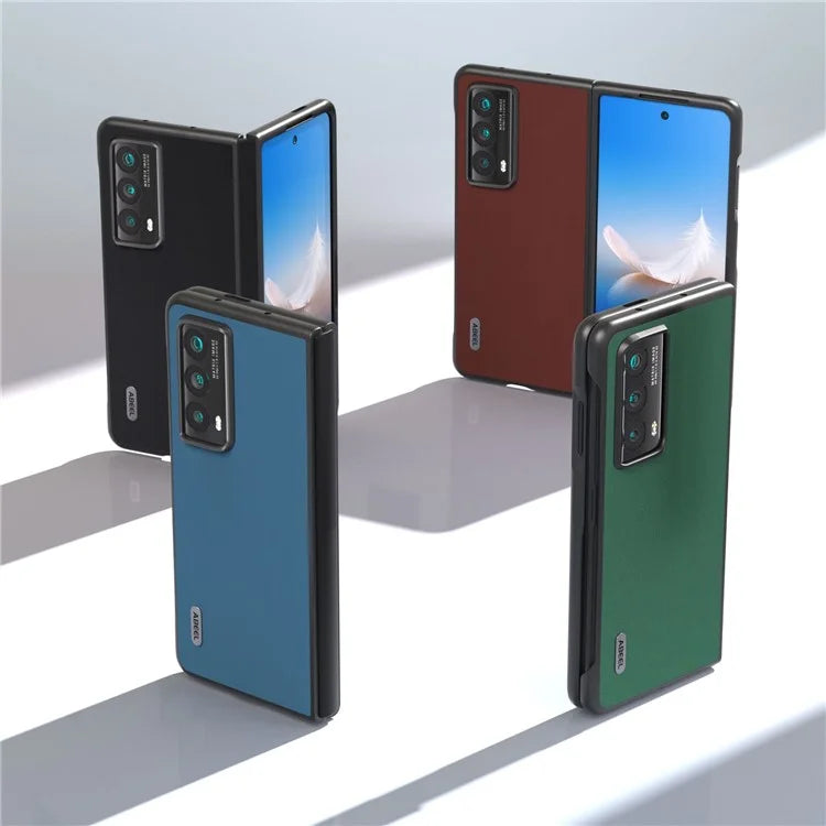 ABEEL For Honor Magic Vs2 5G Case Genuine Cow Leather+PC Anti-Fall Phone Cover