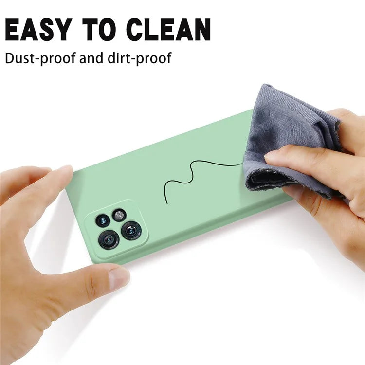 For Motorola Edge+ (2023) Case Liquid Silicone Mobile Phone Cover with Strap