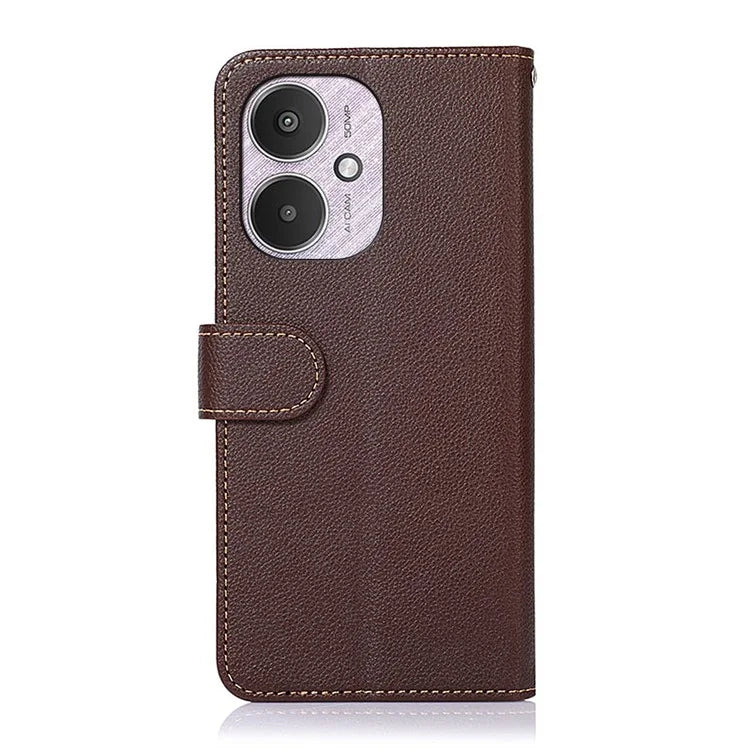 KHAZNEH For Xiaomi Redmi 13C 4G / 5G / Poco C65 4G Case RFID Blocking Phone Leather Cover