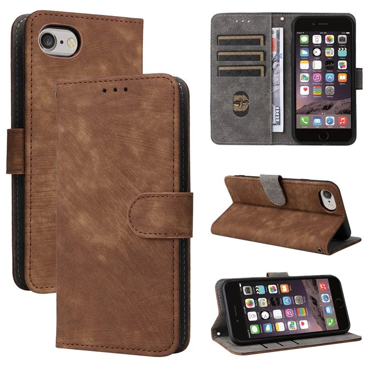 For iPhone 6 / 6s / 7 / 8 / SE (2020) / SE (2022) Case RFID Blocking Wallet Phone Cover with Strap