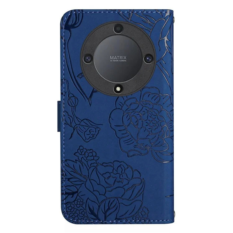 HT03 For Honor X9b 5G / Magic6 Lite 5G Case Folio Leather Wallet Phone Cover with Shoulder Strap