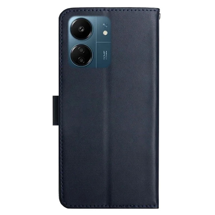 HT02 For Xiaomi Redmi 13C 4G / Poco C65 4G Case Genuine Cow Leather Nappa Texture Phone Cover