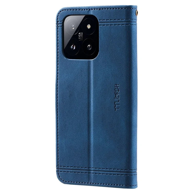 TTUDRCH Style 004 for Xiaomi 14 Case RFID Blocking Splicing Phone Leather Cover