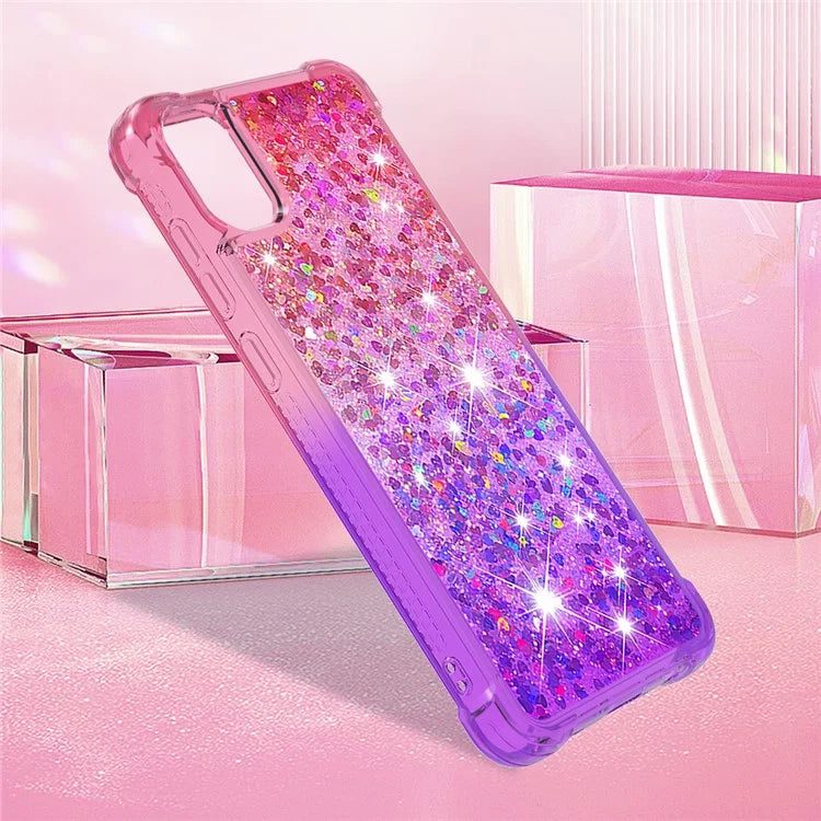 YB Quicksand Series-3 for Samsung Galaxy A05 4G Case Anti-drop TPU Gradient Liquid Cellphone Cover