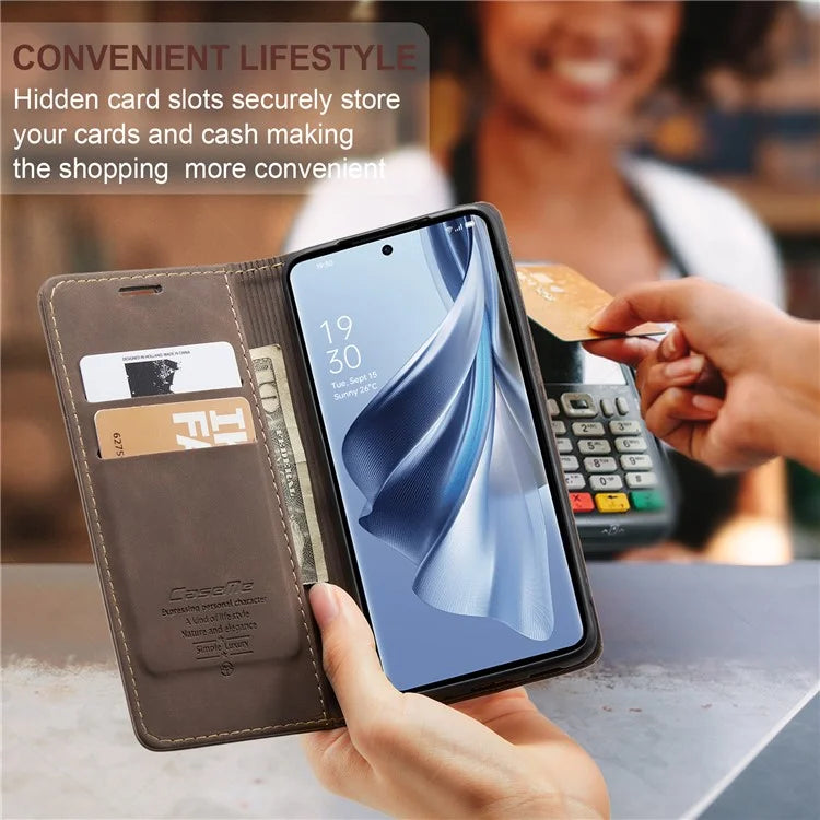 CASEME 013 Series For Oppo Reno10 5G (Global) / Reno10 Pro 5G (Global) Case PU Leather Wallet Flip Cover