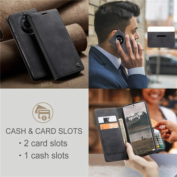 CASEME 013 Series For Realme 11 Pro 5G / 11 Pro+ 5G Case PU Leather Wallet Phone Cover