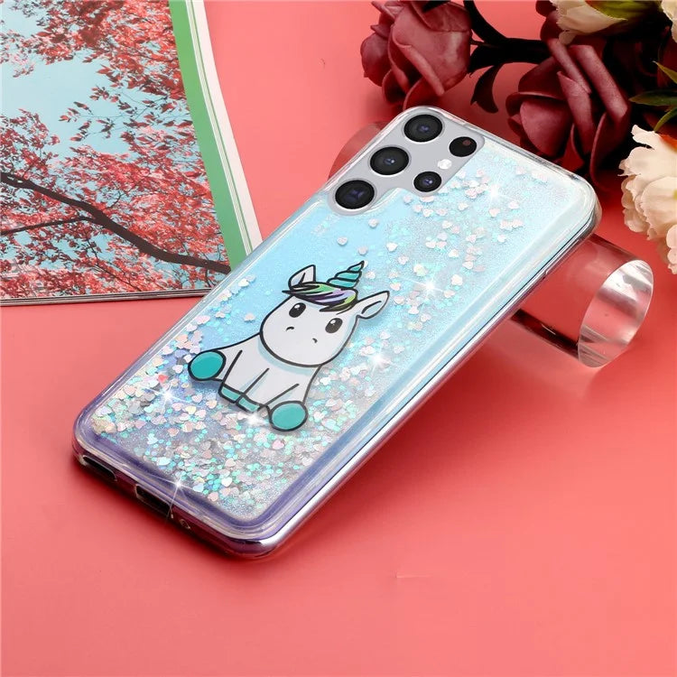 For Samsung Galaxy S24 Ultra Case Quicksand Embossment Pattern TPU Cover