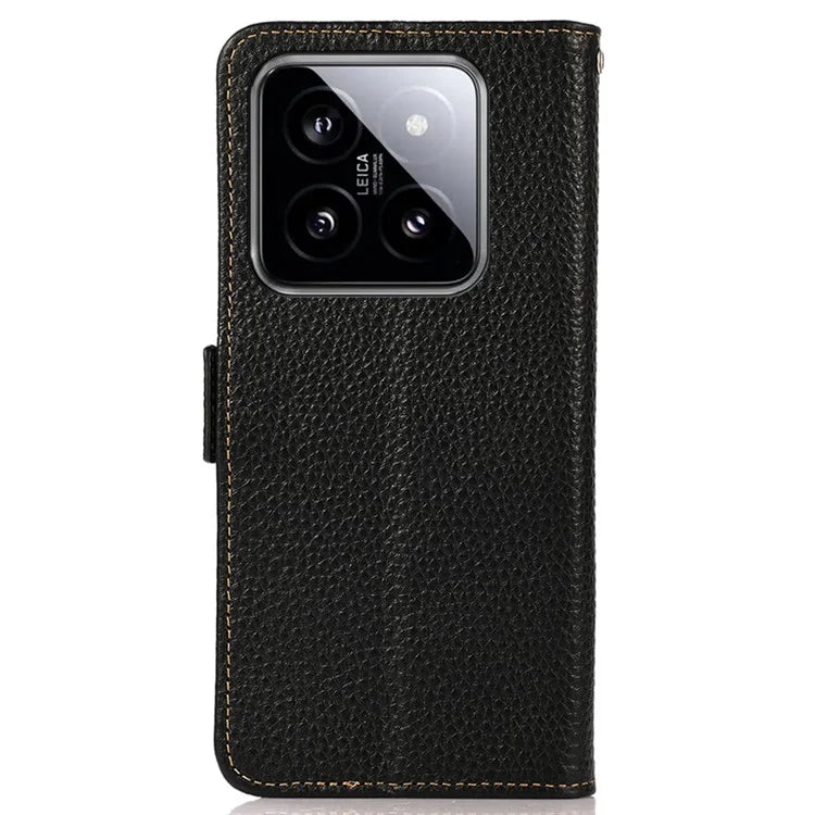 KHAZNEH For Xiaomi 14 Ultra Case Wallet Stand Litchi Texture Phone Cover