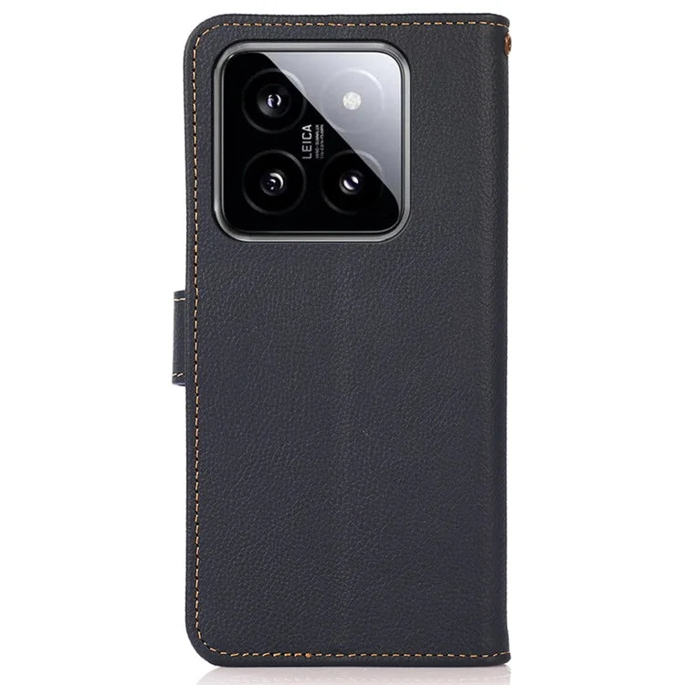 KHAZNEH For Xiaomi 14 Case RFID Blocking Wallet Mobile Phone Cover