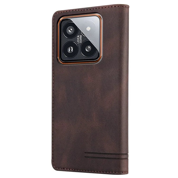 GQ.UTROBE 008 Series For Xiaomi 14 Pro Case Folio Flip Cell Phone Leather Cover