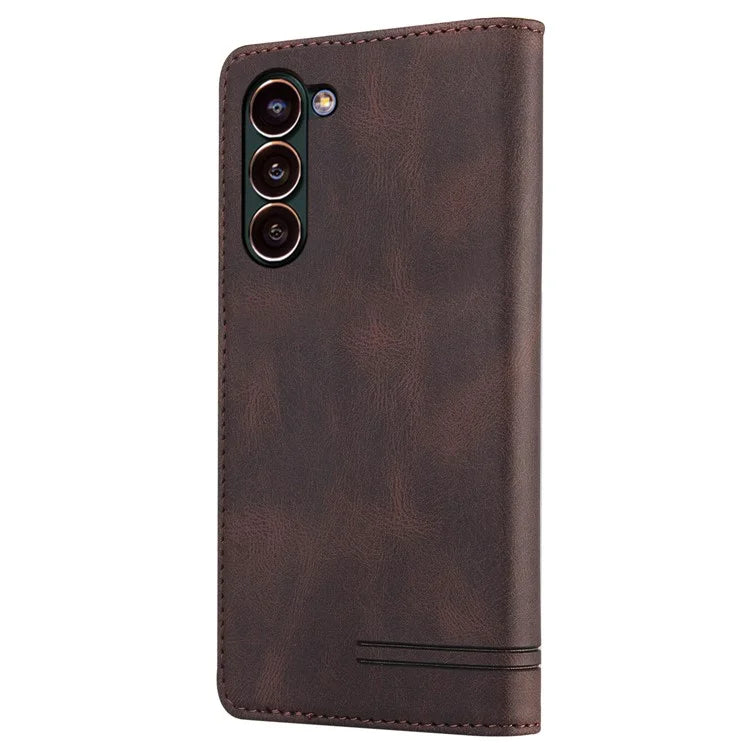 GQ.UTROBE 008 Series For Samsung Galaxy S24+ Case RFID Blocking PU Leather + TPU Skin-touch Cover