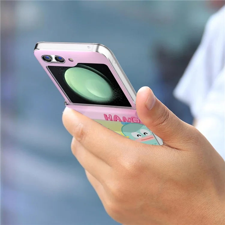 For Samsung Galaxy Z Flip5 5G Case Pattern Printing PC Phone Cover with Hinge Protection