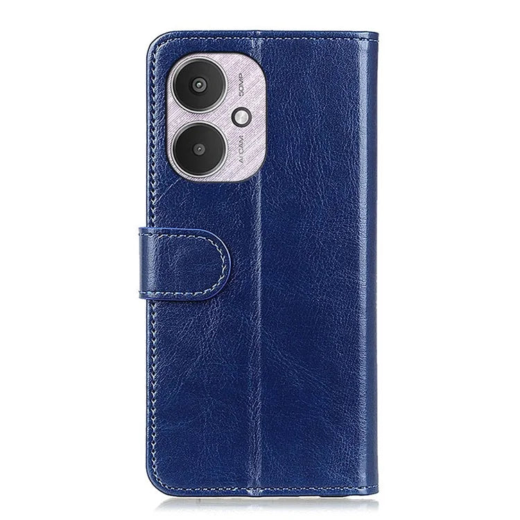 For Xiaomi Redmi 13C 4G/Poco C65 4G/Redmi 13C 5G Case Anti-scratch Crazy Horse Texture Wallet Stand Phone Cover