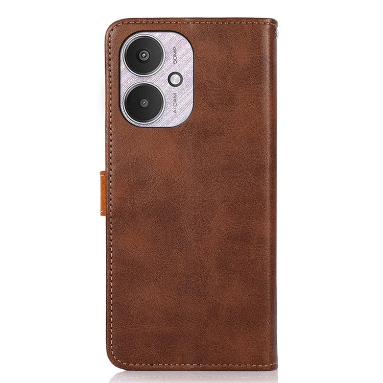 KHAZNEH For Xiaomi Redmi 13C 4G / 13C 5G / Poco C65 4G Case PU Leather Fully Wrapped Phone Cover