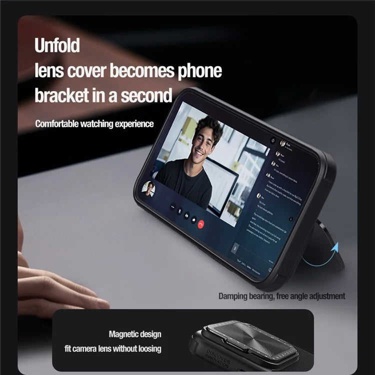 NILLKIN Textured Prop Series for Xiaomi 14 Pro Phone Case Compatible with MagSafe Kickstand Cover