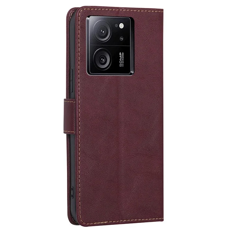 For Xiaomi Redmi K60 Ultra / 13T / 13T Pro Case Anti-Scratch PU Leather Cowhide Texture Wallet Phone Cover