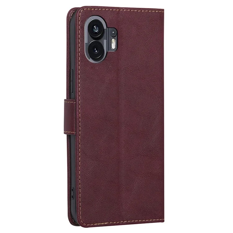 For Nothing Phone (2) Case Anti-fall PU Leather RFID Blocking Stand Cell Phone Cover