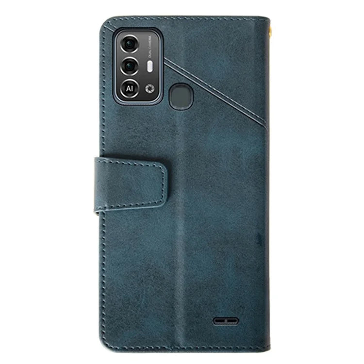 IDEWEI For ZTE Blade A53 Pro Case Scratch-resistant Calf Texture Wallet Protective Cover