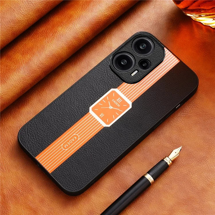 KADEM For Xiaomi Redmi Note 12 Turbo / Poco F5 5G Cover Smart Phone PU Leather+TPU+Acrylic Back Case