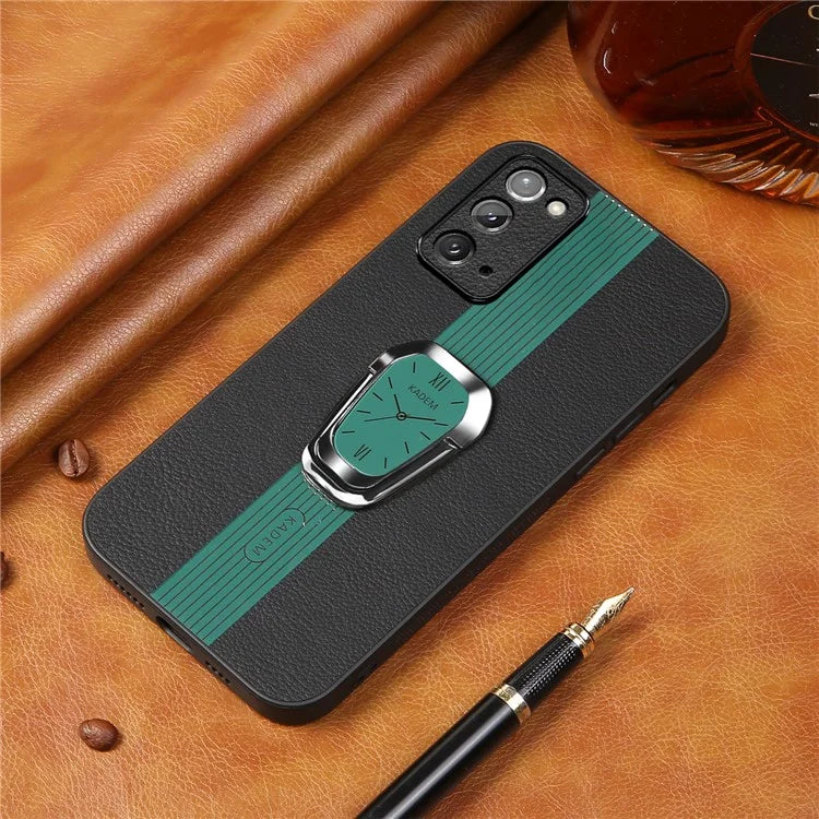 KADEM For Samsung Galaxy Note20 / Note20 5G Case Watch Pattern Folding Kickstand Phone Cover